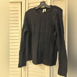 MeadowRuexAnthropologie Black Knit Sweater
33%mohair
33%wool
29% nylon
5%spandex